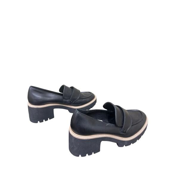 Dolce Vita Black Size 8.5 Platform Chunky Heel Loafers y2k 90s work Office Siren - Picture 8 of 13